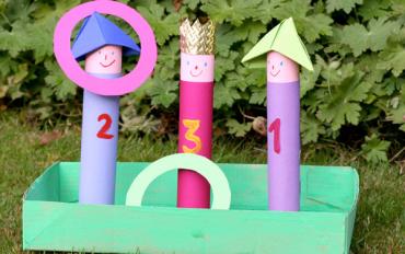 Juego de lanzamiento de anillas: manualidad para niños